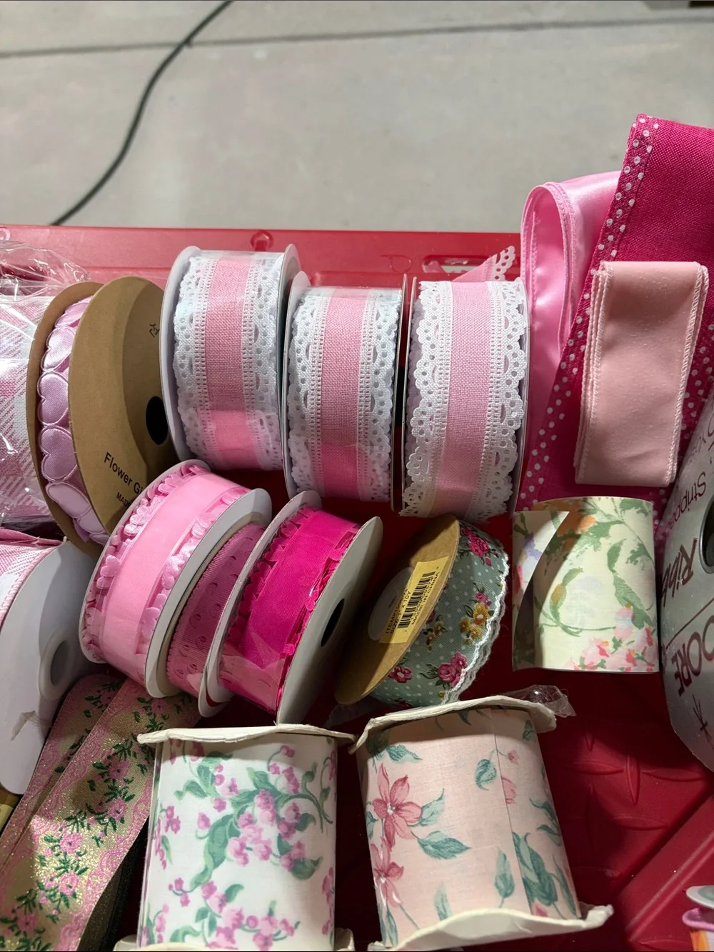 Assorted Shades of Pink Decorative Ribbons for Bow Making, Gifts and Crafts